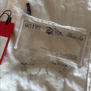 Clear Designer Sunglasses with Case